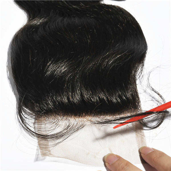 brazilian virgin human hair 360 lace frontal closure  100% unprocessed virgin remy hair swiss lace frontal HN242
